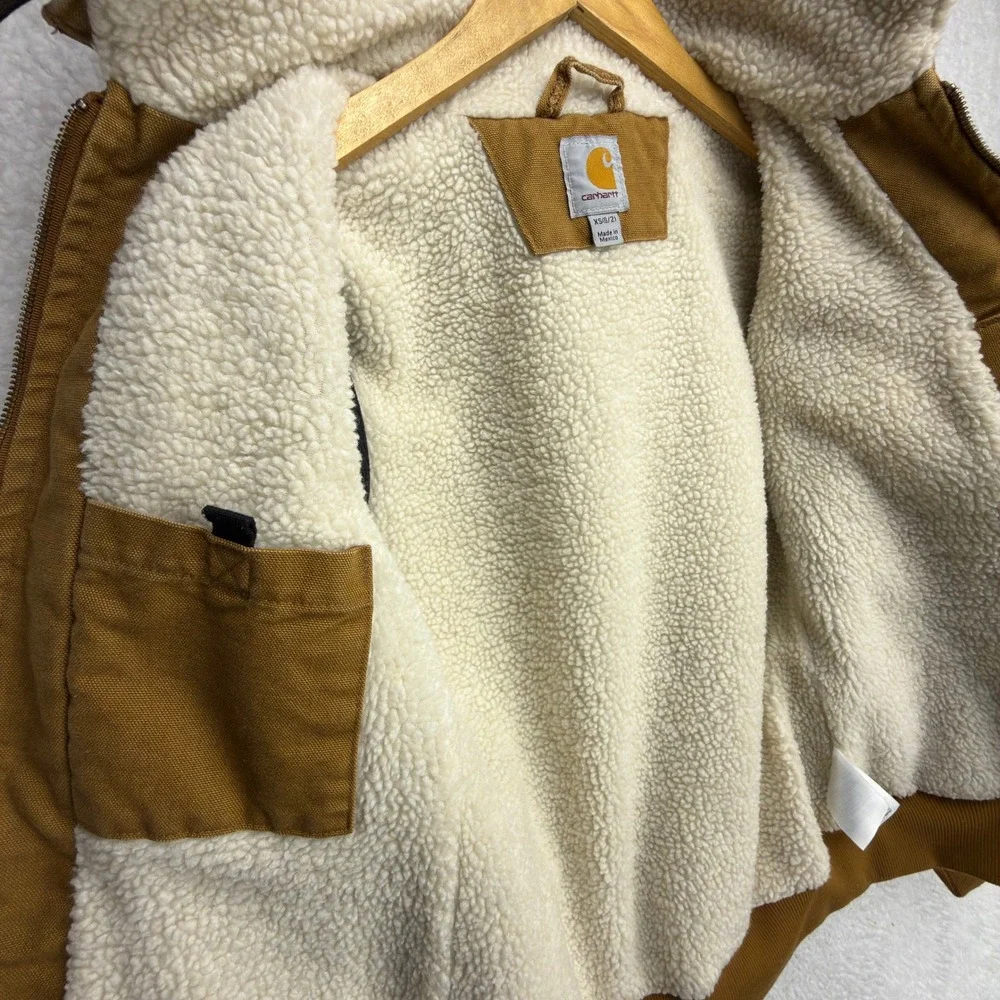 Carhartt Wildwood Jacket Sherpa Lined Womens XS Wildwood 100815 211 Brown - Picture 15 of 15